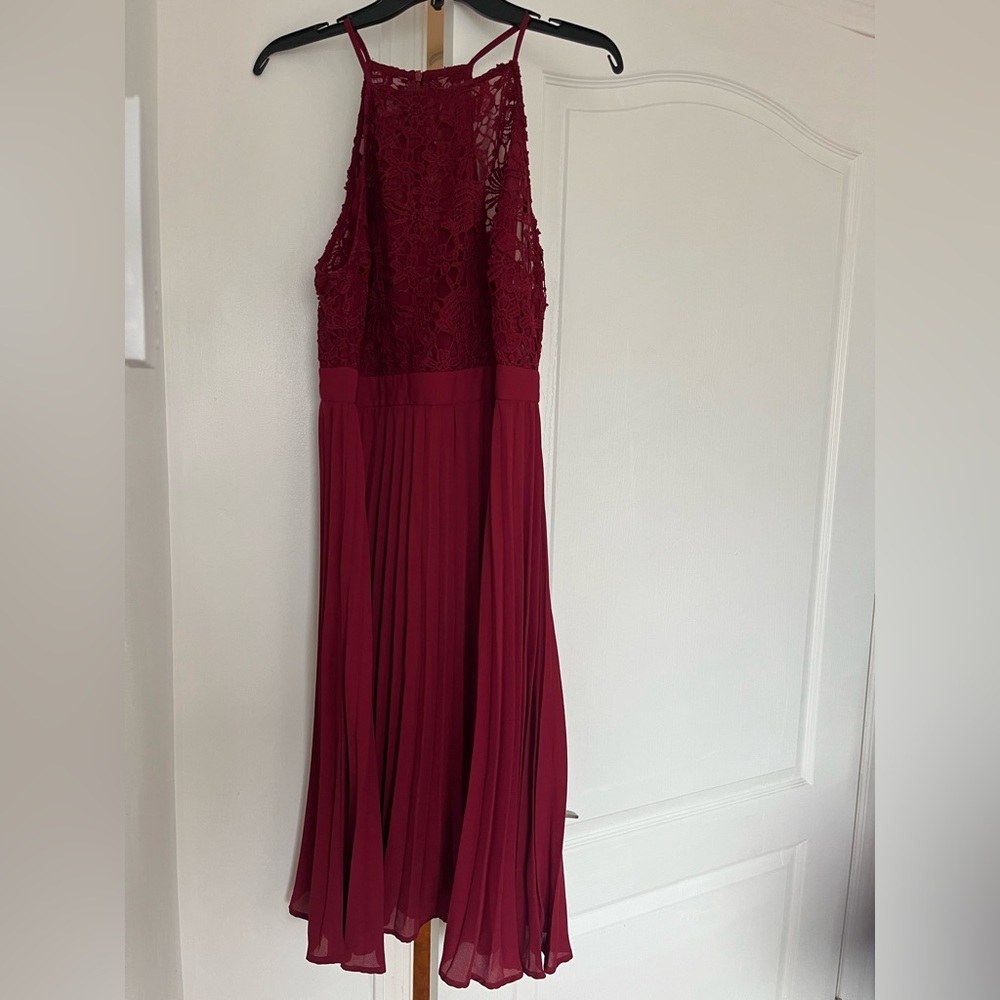 SHEIN Burgundy Dress - BRAND NEW - SIZE LARGE